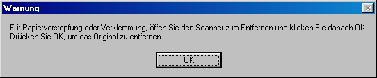 Unverständliche Scanner-Fehlermeldung