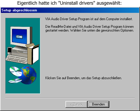 Installation oder Deinstallation, das ist hier die Frage